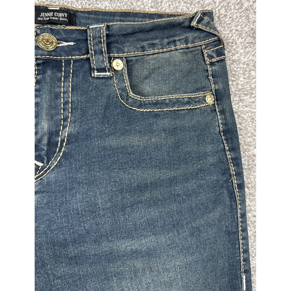 True Religion Jennie Curvy Skinny Jeans Women 29 Dark Wash Stretch